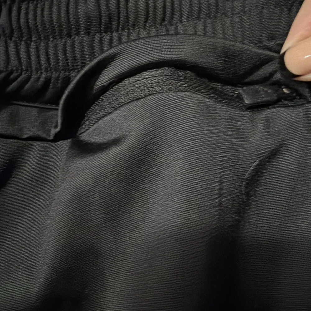 adidas Men's Track Pants Large Black 3-Stripes Athletic Joggers White